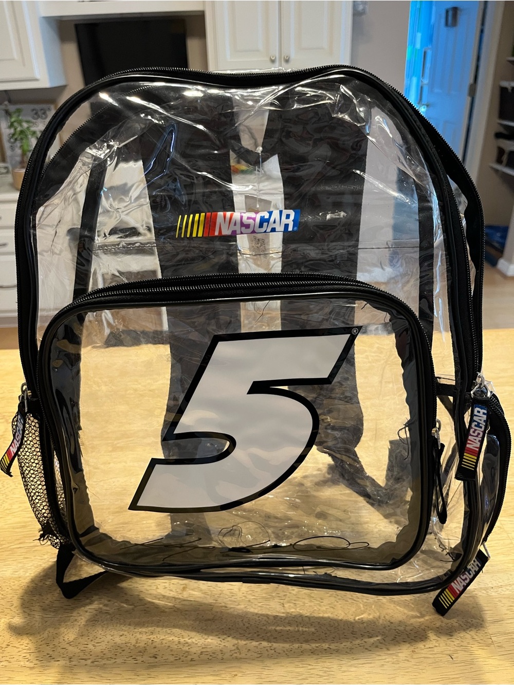 NASCAR Clear Backpack #5 Kasey Kahne, plus coozie and Atlanta Speedway lanyards